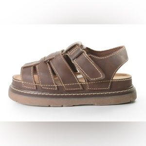 90s Platform Fisherman Sandals Brown Faux Leather Women's USA Size 9